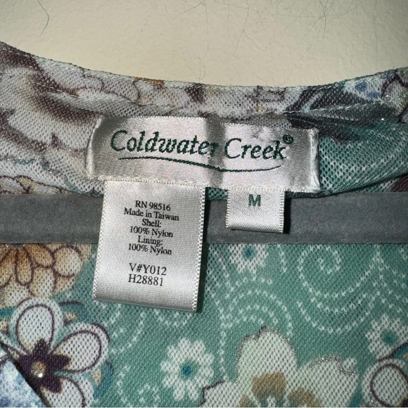 Women’s Vintage Coldwater Creek Y2K Paisley Print  with Glitter Details Top S: M - Picture 6 of 11